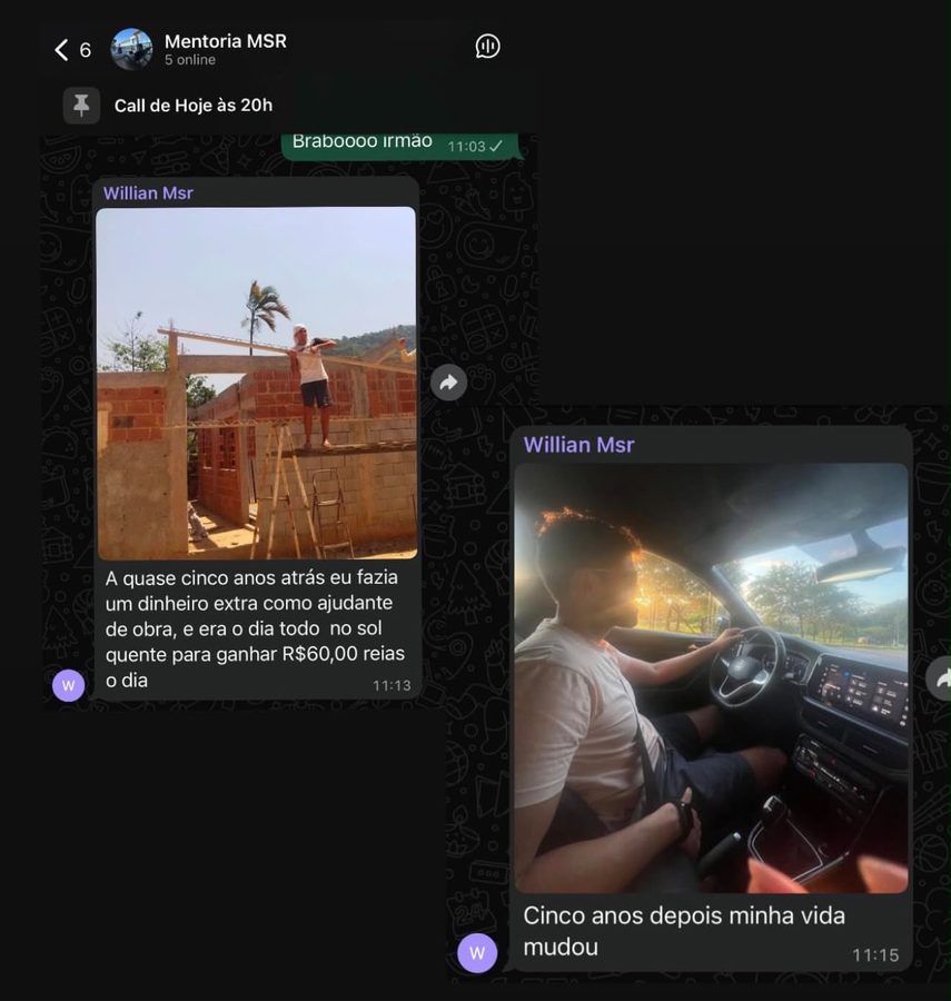 Depoimento de aluno